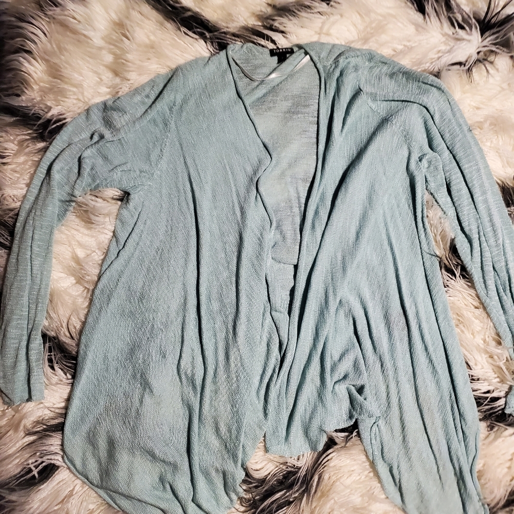 Torrid light blue open cardigan size - Picture 2 of 3